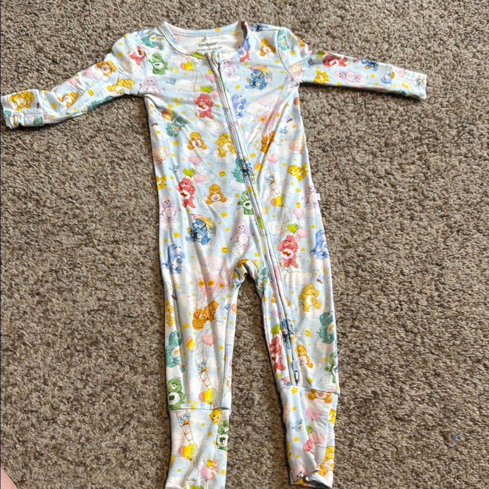 Posh Peanut X Carebear Footies with Full-Length Zipper convertible
